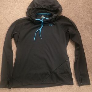 Under Armour Black Pullover with Blue Highlights